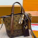 Yellow Brown Daily Letters Patchwork Bags