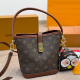 Brown Daily Letters Patchwork Bags