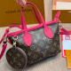 Rose Brown Daily Letters Patchwork Bags