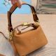 Yellow Brown Daily Letters Patchwork Bags