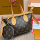 Yellow Brown Daily Letters Patchwork Bags