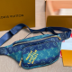 Blue Daily Letters Zipper Bags