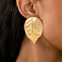 Gold Casual Leaves Earrings