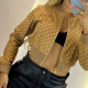 Khaki Casual Letters Zipper Zipper Collar Outerwear