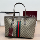 Khaki Daily Letters Patchwork Bags
