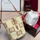 Yellow Brown Daily Letters Patchwork Bags