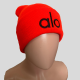 Tangerine Red Daily Letters Embroidered Hat