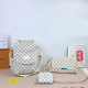 Cream White Daily Letters Patchwork Bags