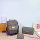 Brown Daily Letters Patchwork Bags