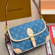 Blue Daily Letters Patchwork Bags