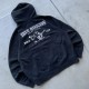 Black Casual Print Zipper Hooded Outerwear