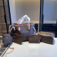 Brown Daily Letters Patchwork Bags