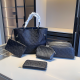 Black Daily Letters Patchwork Bags