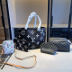 Black Daily Letters Patchwork Bags