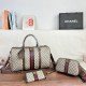 Khaki Daily Letters Zipper Bags