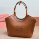 Brown Daily Letters Patchwork Bags