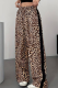 Leopard Print Casual Leopard Print Patchwork Loose Conventional Patchwork Bottoms