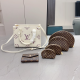 White Brown Daily Letters Zipper Bags