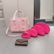 Pink Daily Letters Zipper Bags