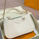 White Daily Letters Zipper Bags