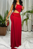 Black Sexy Solid Color Hollow Out Strapless Long Dresses