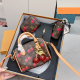 Brown Daily Letters Patchwork Bags