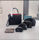 Black Daily Letters Patchwork Bags