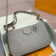 Khaki Daily Letters Zipper Bags