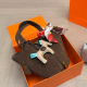 Dark Brown Daily Solid Color Patchwork Bags