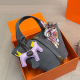 Dark Gray Daily Solid Color Patchwork Bags