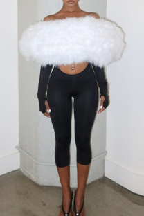 Black Sexy Solid Color Hollow Out Off Shoulder Skinny Jumpsuits