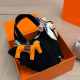 Black Daily Solid Color Patchwork Bags