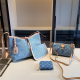 Blue Daily Letters Patchwork Bags