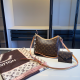 Brown Daily Letters Patchwork Bags