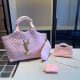 Pink Daily Letters Patchwork Bags