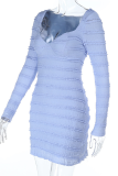 Blue Sexy Solid Color Patchwork V Neck Wrapped Skirt Dresses