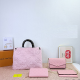 Pink Daily Letters Patchwork Bags