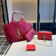 Red Daily Letters Patchwork Bags