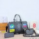 Black Daily Letters Patchwork Bags
