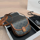 Dark Brown Daily Letters Patchwork Bags