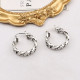 Silver Daily Letters Hollow Out Earrings