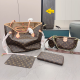Brown Daily Letters Patchwork Bags