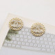 Gold Daily Letters Hollow Out Earrings