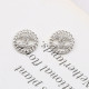 Silver Daily Letters Hollow Out Earrings