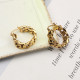 Gold Daily Letters Hollow Out Earrings
