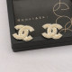 Gold Daily Letters Rhinestone Decor Earrings