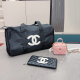 Black Pink Daily Letters Zipper Bags