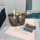 Brown Daily Letters Patchwork Bags
