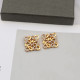Gold Daily Letters Hollow Out Earrings