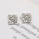 Silver Daily Letters Hollow Out Earrings